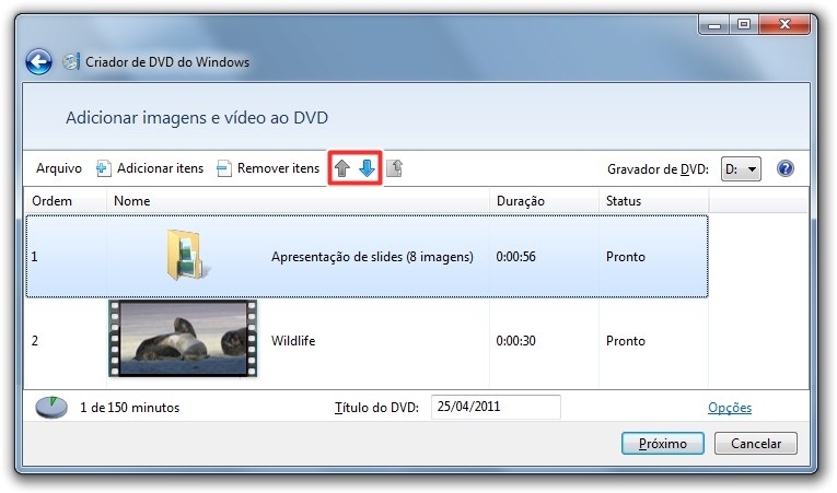 criador de dvd do windows